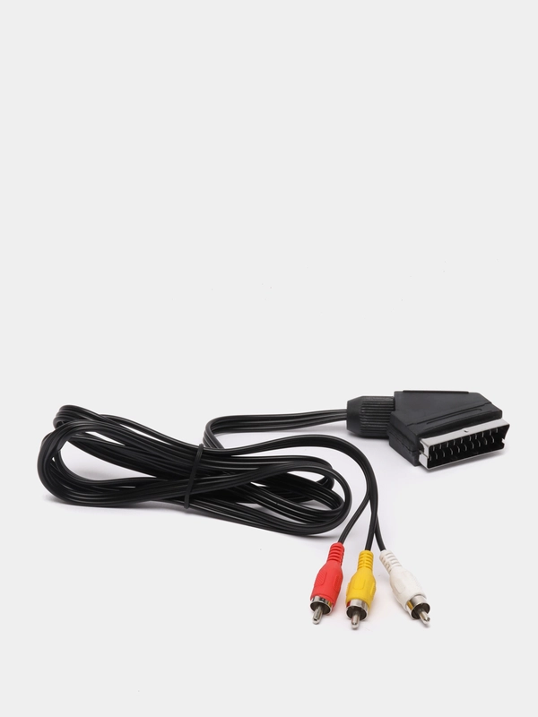 Аудио- видео кабель скарт-тюльпаны Scart-3Rca, 1 м