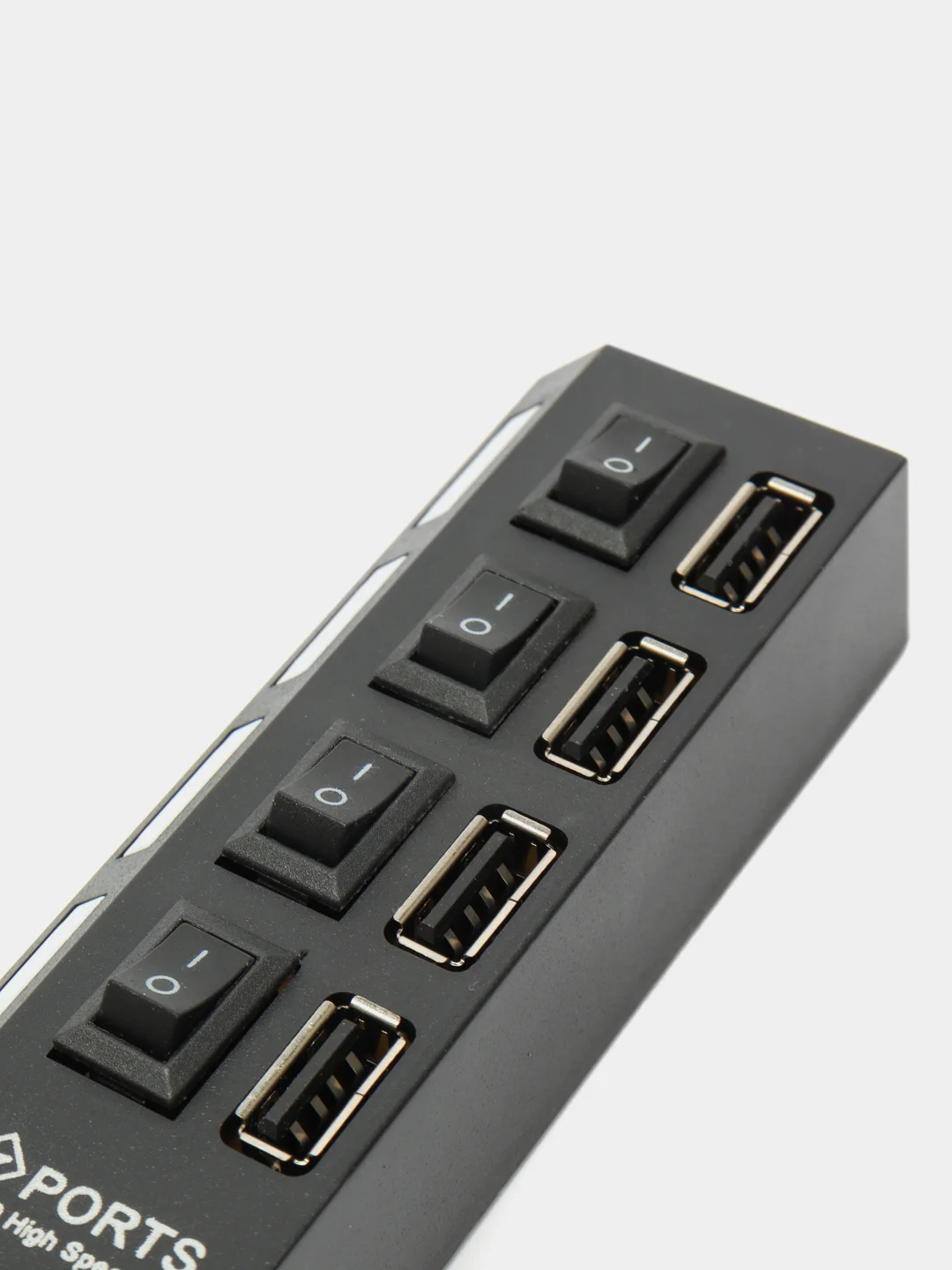 Хаб разветвитель USB HUB 2.0 с выключателями, 4 порта