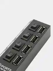 Хаб разветвитель USB HUB 2.0 с выключателями, 4 порта