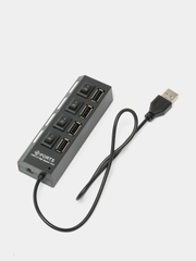 Хаб разветвитель USB HUB 2.0 с выключателями, 4 порта