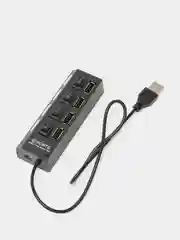 Хаб разветвитель USB HUB 2.0 с выключателями, 4 порта