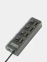 Хаб разветвитель USB HUB 2.0 с выключателями, 4 порта