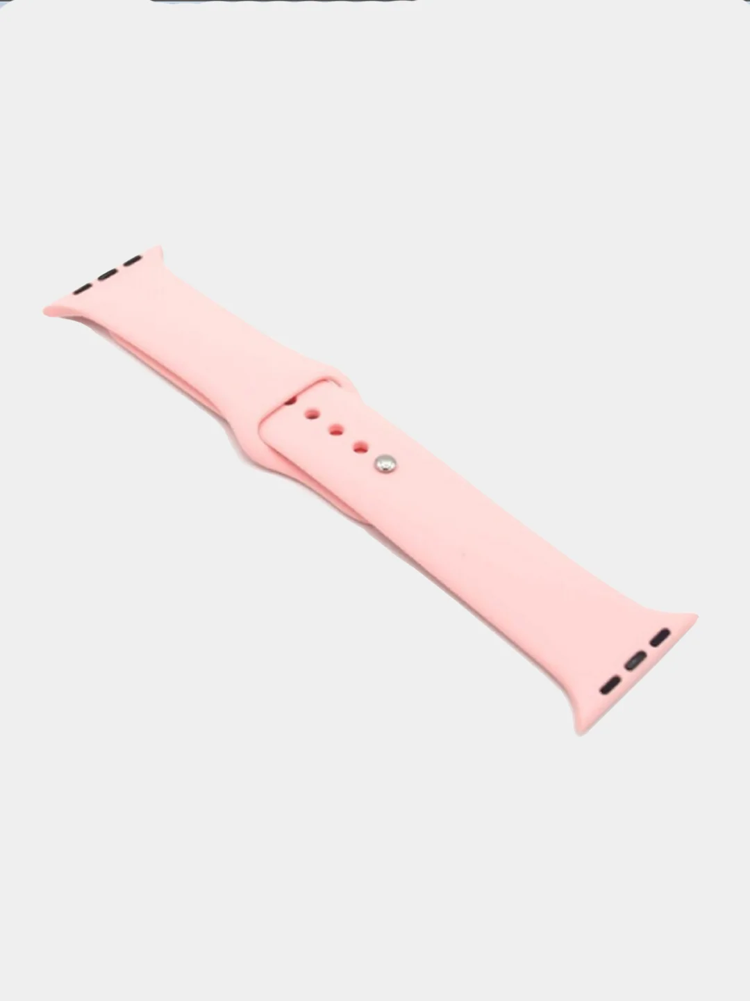 Пудровый силиконовый ремешок для Apple Watch 3, 4, 5, 6, 7 SE на 38/40 и 42/44