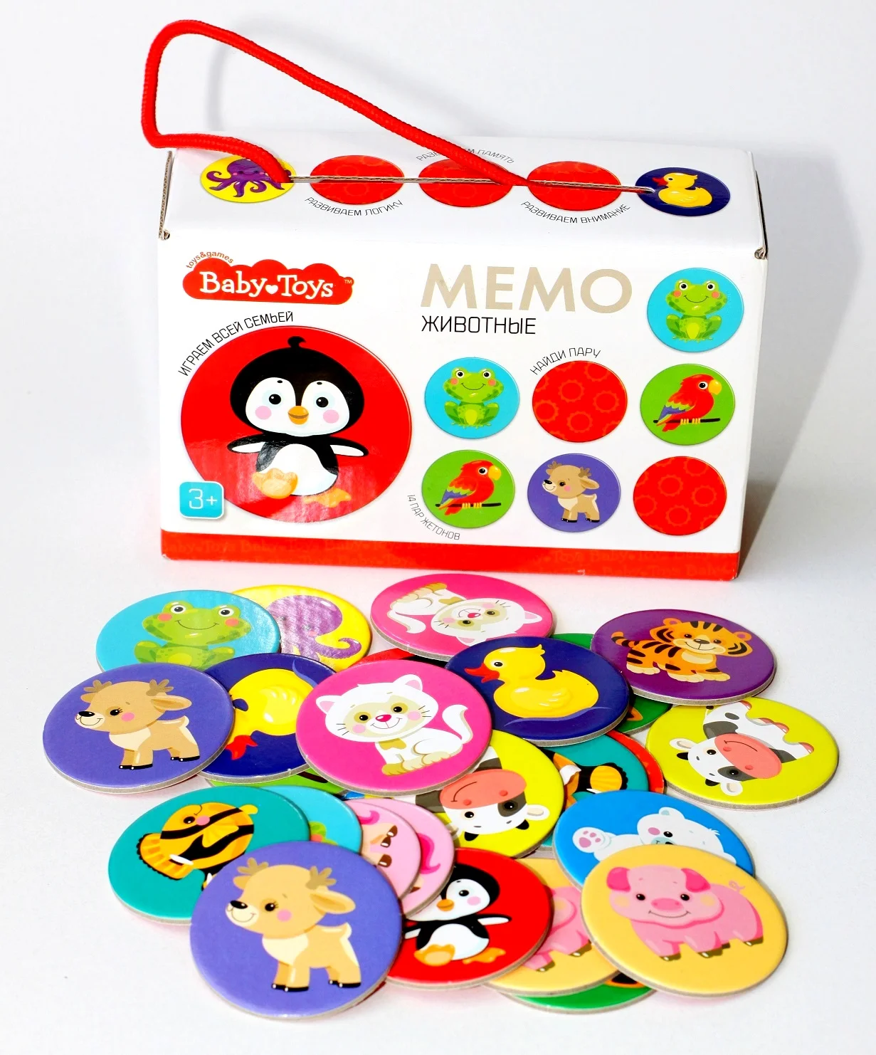 Настольная игра "Мемо Животные" для малышей