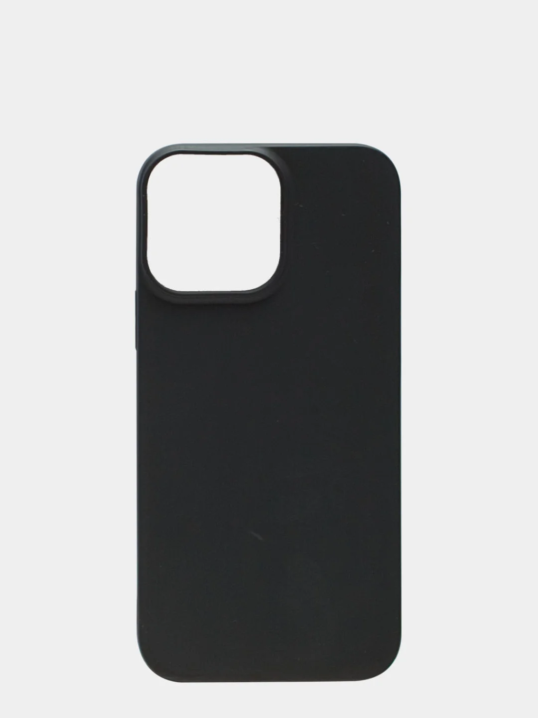 Черный чехол для iPhone 13 Pro Max силиконовый матовый, однотонный