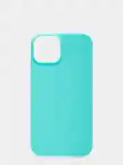 Бирюзовый чехол для iPhone 13 силиконовый матовый, однотонный