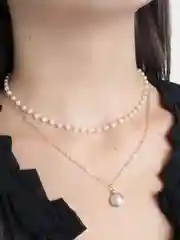 Ожерелье двойное с цепочкой и жемчугом