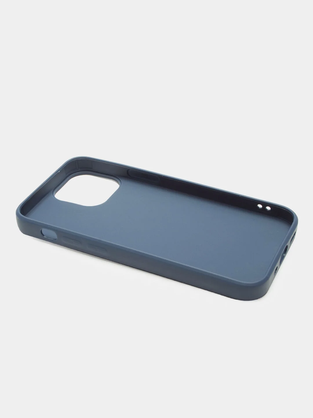 Темно-синий чехол для iPhone 13 mini силиконовый матовый, однотонный