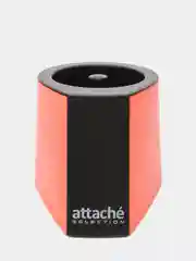 Скрепочница магнитная Attache Selection, цвет черный/оранжевый