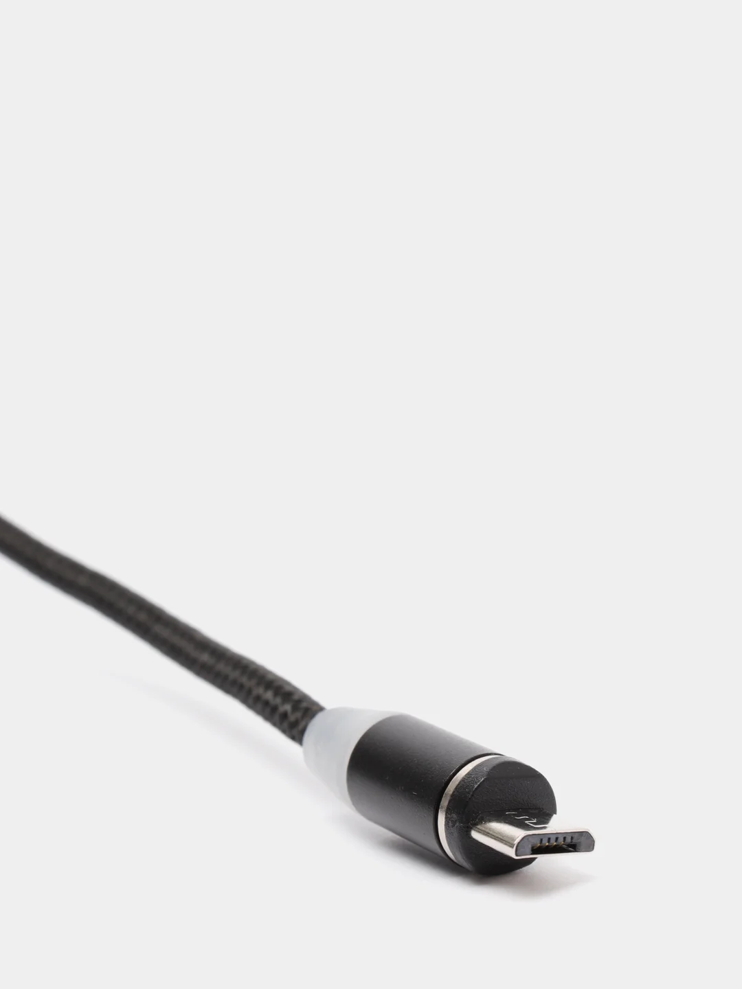 Угольный кабель магнитный USB - micro-USB, тканевая оплетка, длина 1 метр