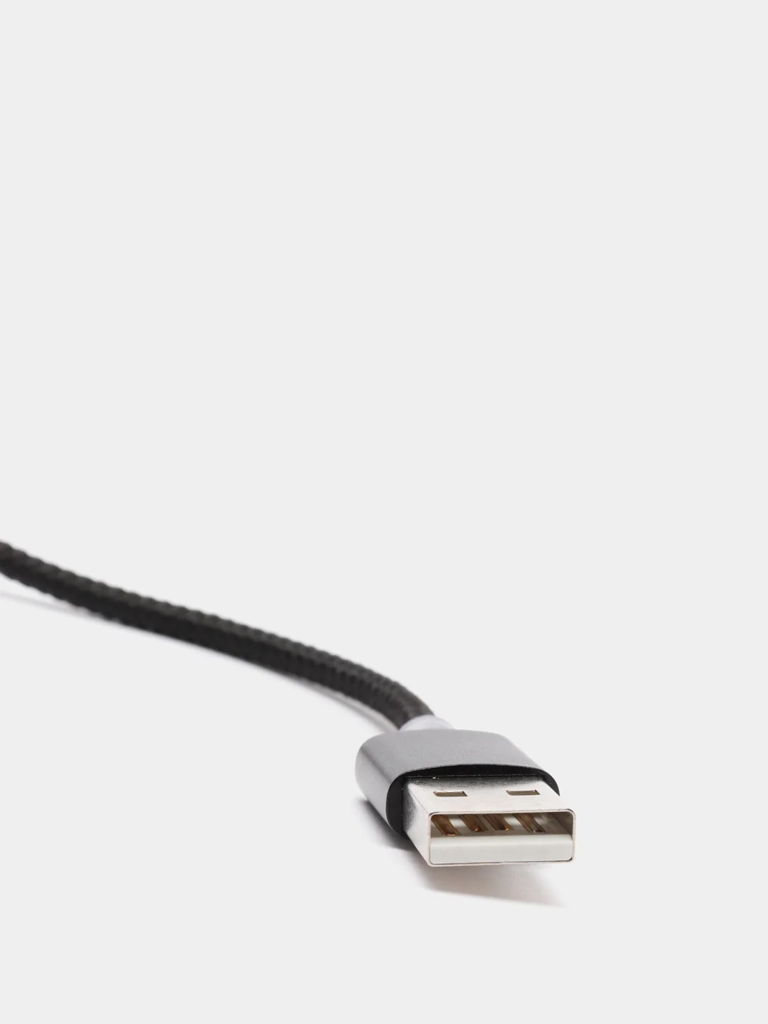 Угольный кабель магнитный USB - micro-USB, тканевая оплетка, длина 1 метр