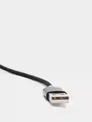 Угольный кабель магнитный USB - micro-USB, тканевая оплетка, длина 1 метр