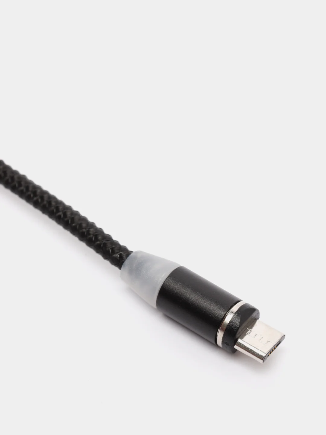 Угольный кабель магнитный USB - micro-USB, тканевая оплетка, длина 1 метр