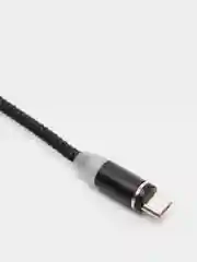 Угольный кабель магнитный USB - micro-USB, тканевая оплетка, длина 1 метр