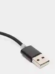 Угольный кабель магнитный USB - micro-USB, тканевая оплетка, длина 1 метр