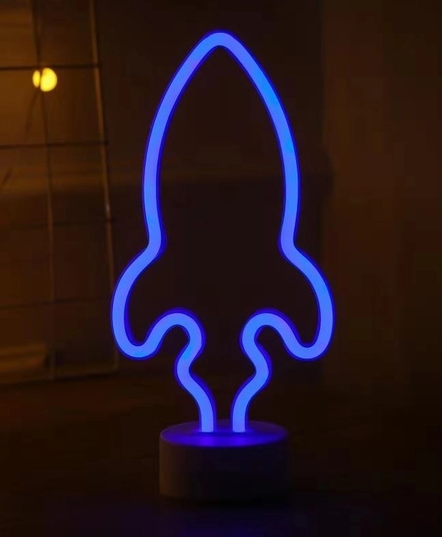 Светильник неоновый "Ракета", USB в комплекте