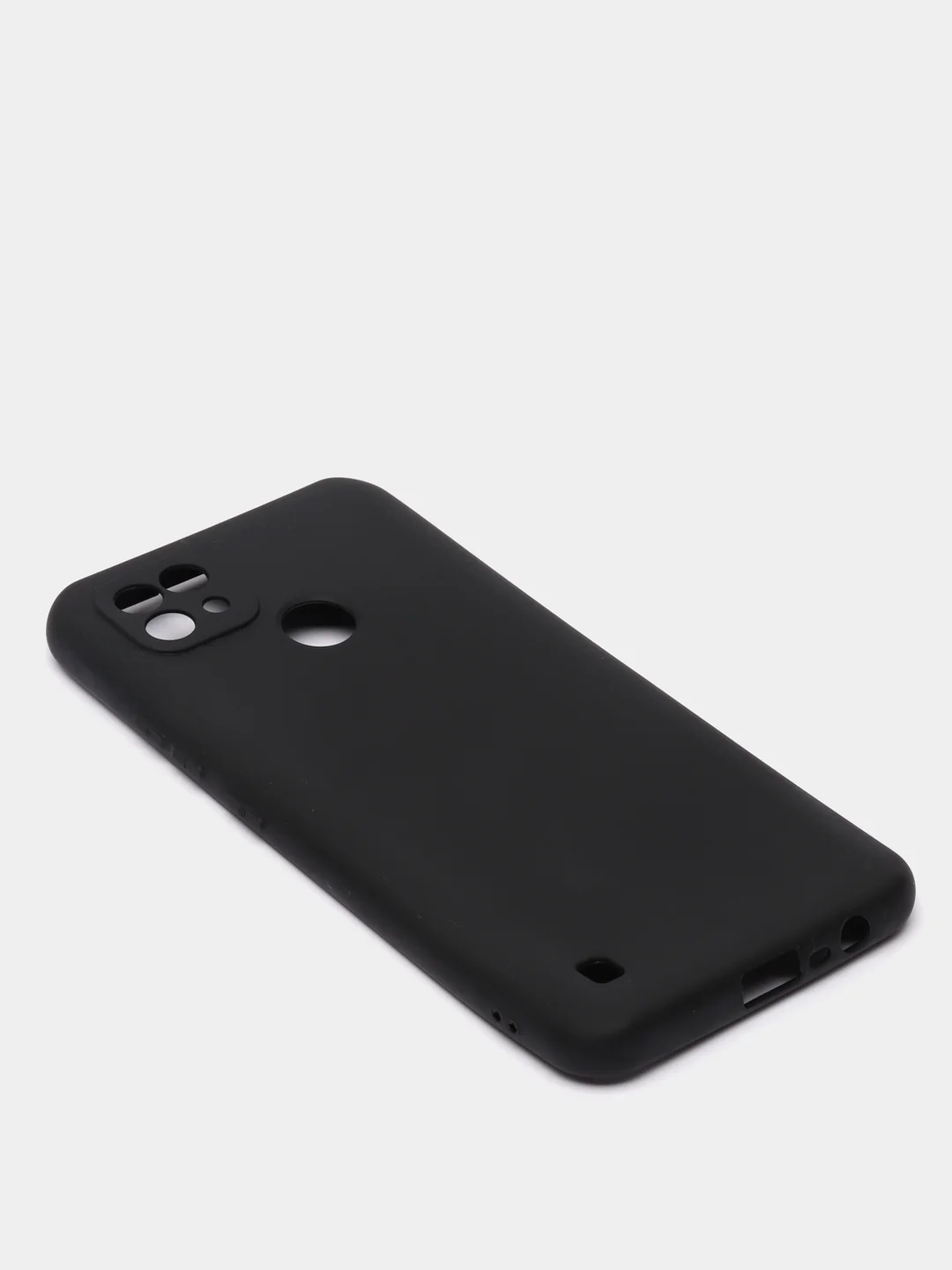 Черный чехол силиконовый Realme C21 Реалми С21 цветной, матовый