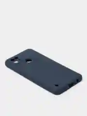 Темно-синий чехол силиконовый Realme C21 Реалми С21 цветной, матовый
