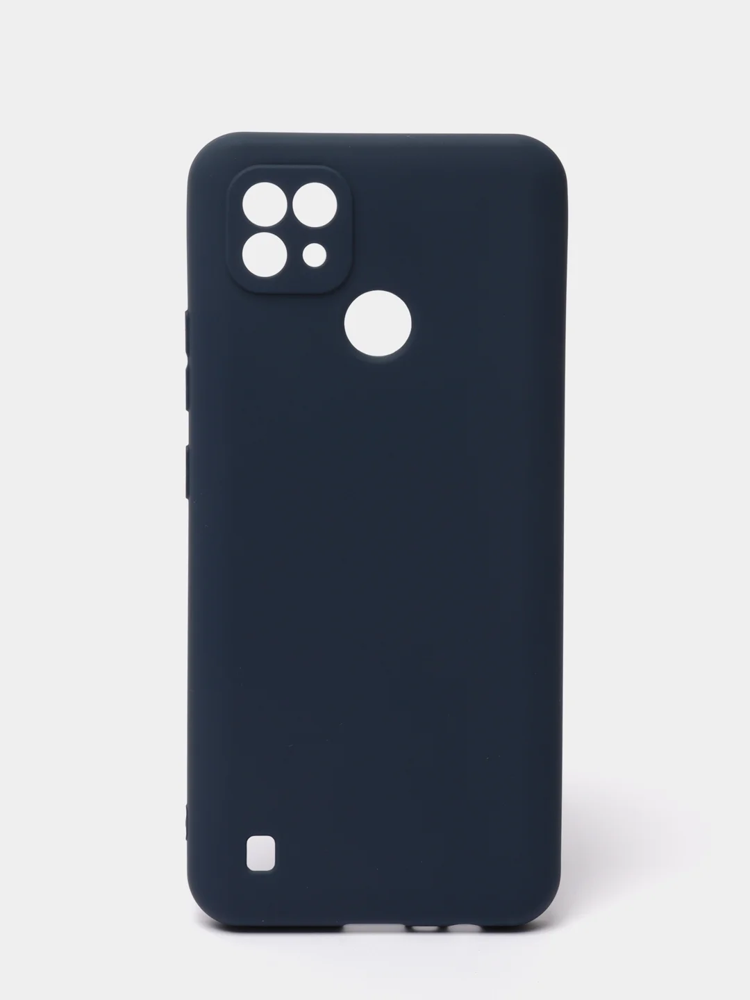 Темно-синий чехол силиконовый Realme C21 Реалми С21 цветной, матовый
