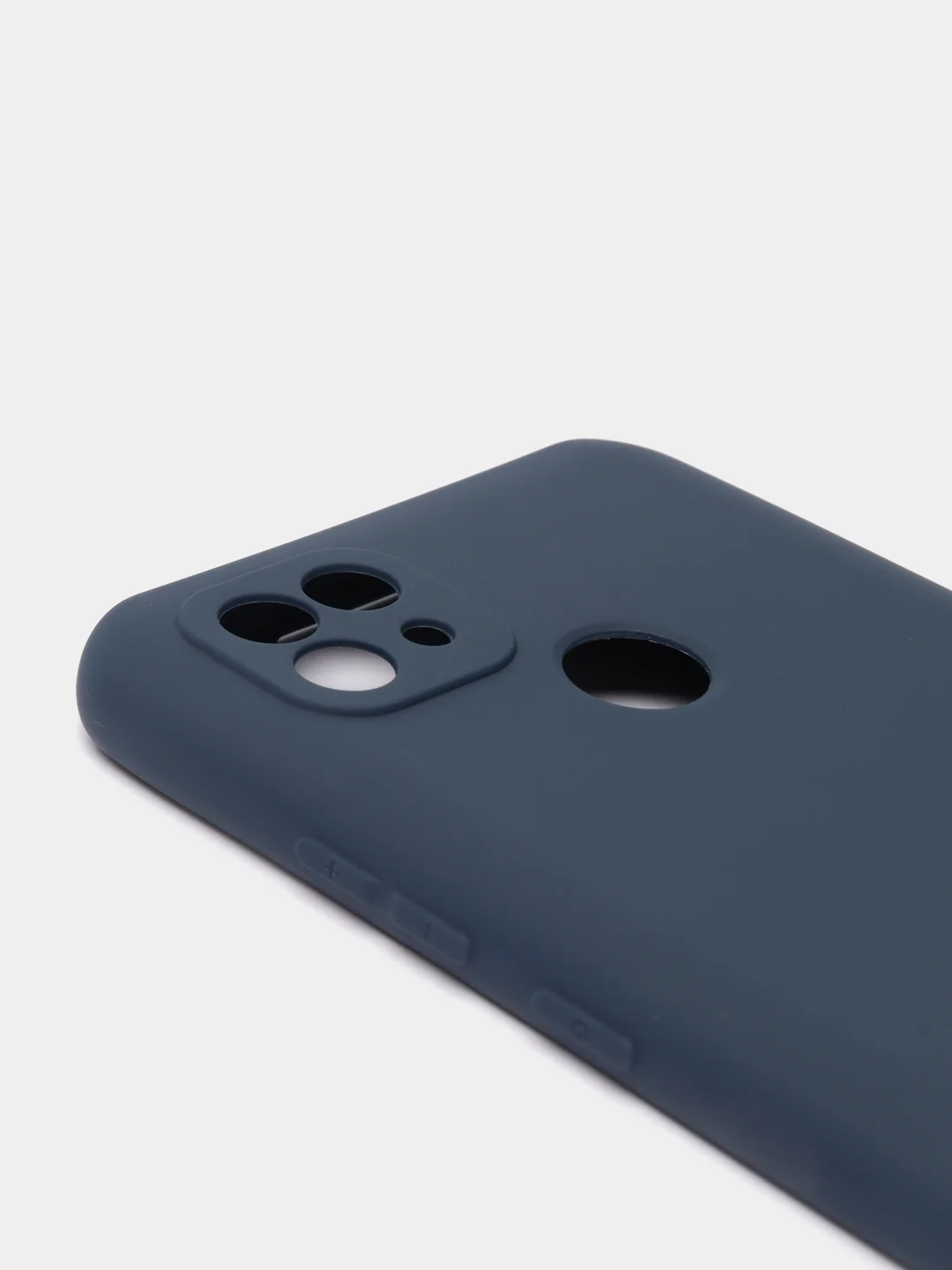 Темно-синий чехол силиконовый Realme C21 Реалми С21 цветной, матовый