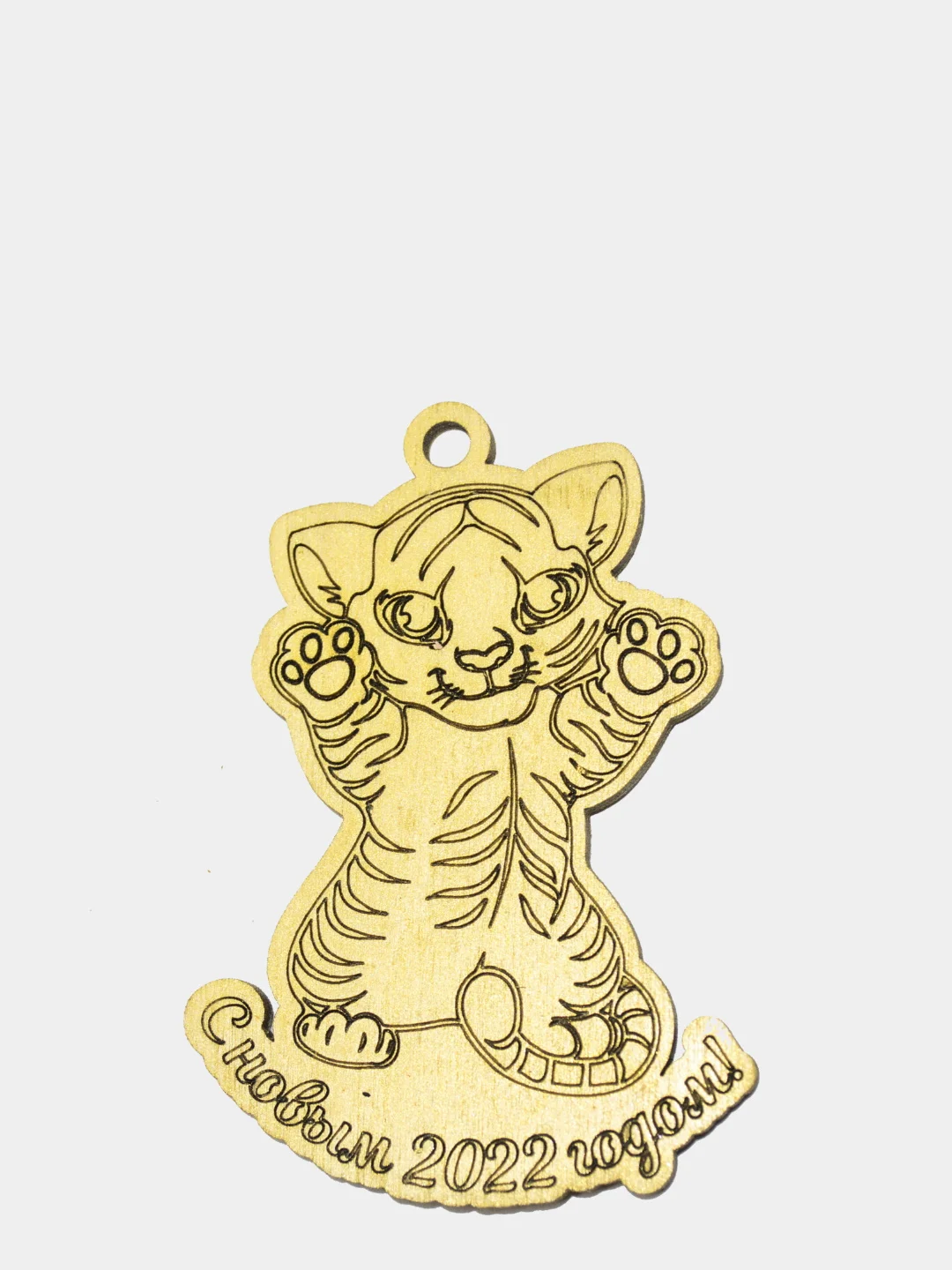 Елочные игрушки из фанеры в деревянной коробке