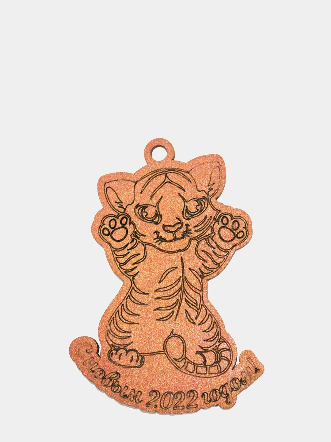 Елочные игрушки из фанеры в деревянной коробке