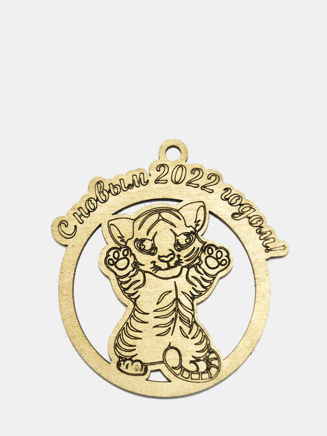 Елочные игрушки из фанеры в деревянной коробке 85х80