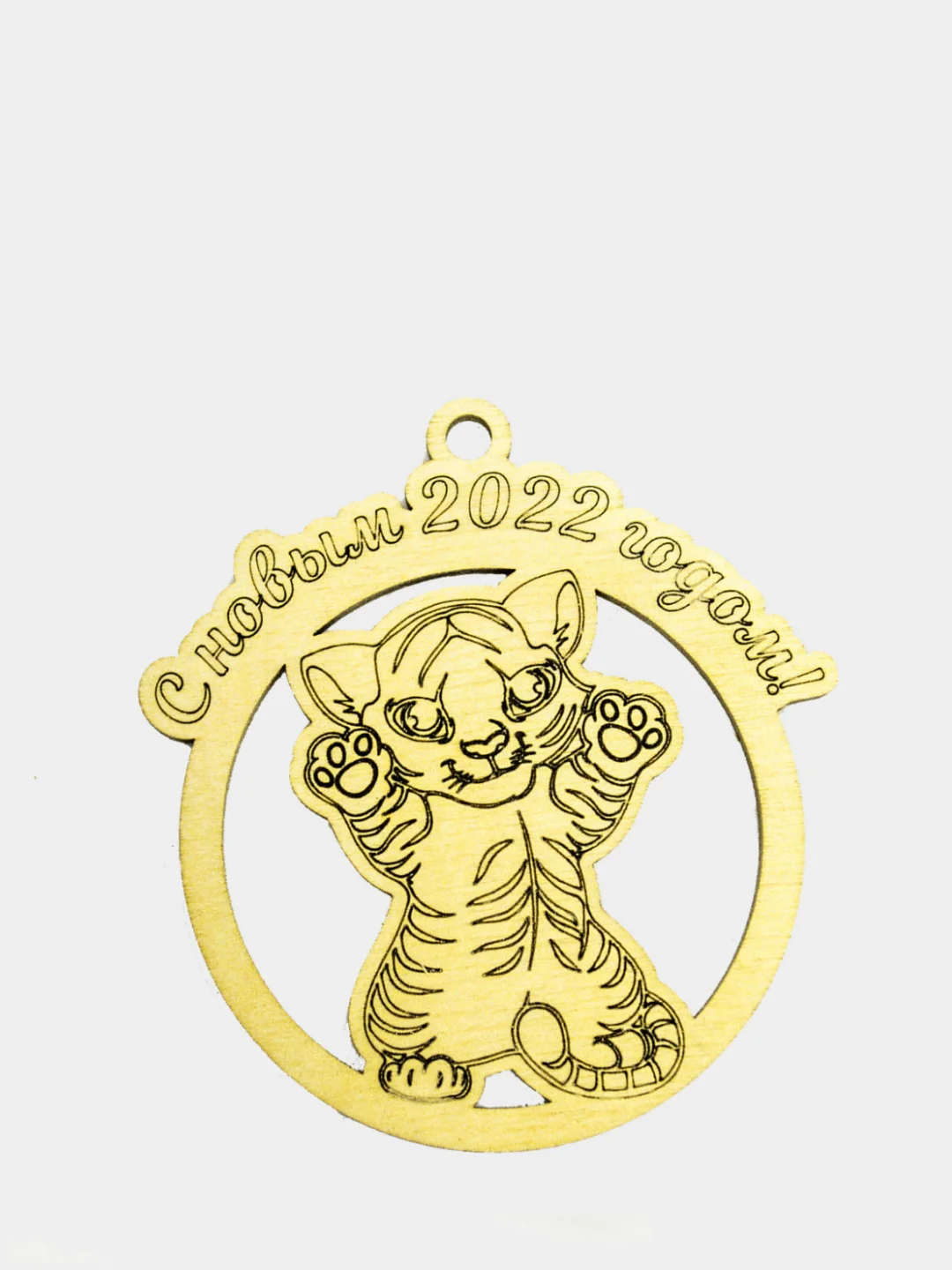 Елочные игрушки из фанеры в деревянной коробке 85х80