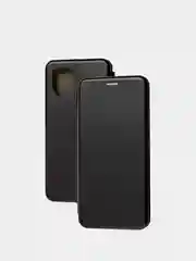 Черный чехол-книжка для Samsung A42 Самсунг А42  Золотой Красный Синий Черный цвета с карманом