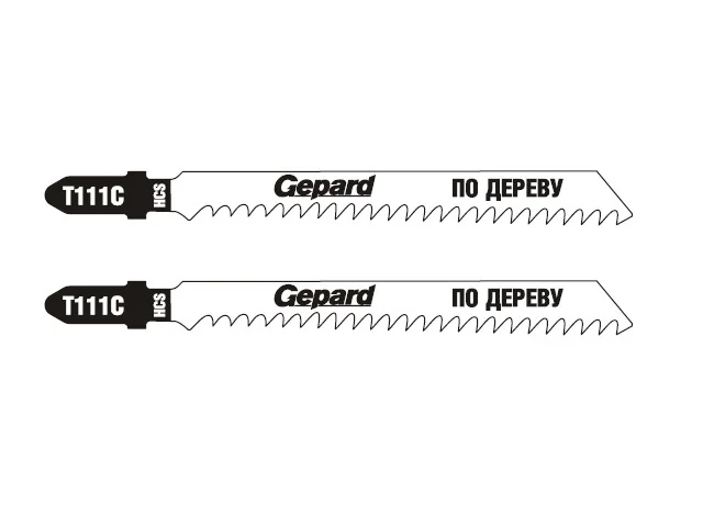 Пилки для лобзика по дереву GEPARD, 2 штуки