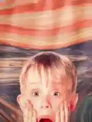 Шоппер, пляжная, тканевая сумка c принтом Kevin Scream/Один дома/Маколей Калкин/Кевин