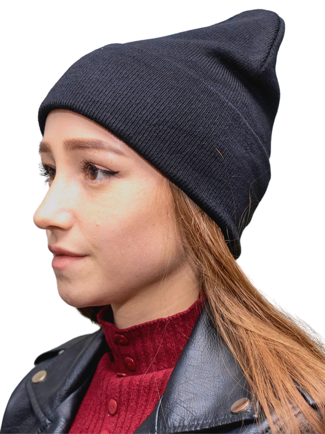 Черный шапка бини женская / шапка унисекс / шапка для девочек / шапка для женщин