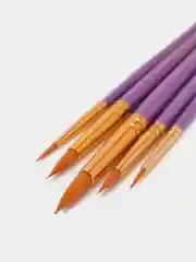 Кисти Юнландия , 5 штук (синтетика, круглые №1,2,5, плоские № 5,8) 200894