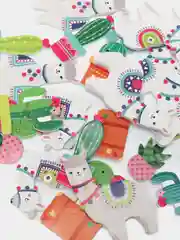 Наклейки из eva "Ламы и кактус", 24 штуки, Юнландия
