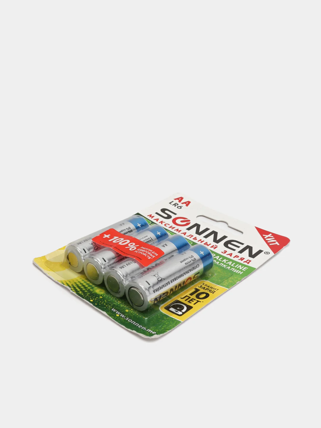 Батарейки алкалиновые AA, SONNEN Super Alkaline (LR6,15А), 4шт