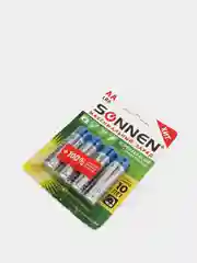 Батарейки алкалиновые AA, SONNEN Super Alkaline (LR6,15А), 4шт