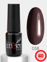 Гель лак, гель-лак для ногтей LuckyLak Fashion №058, 8g темно коричневый сливовый подтон