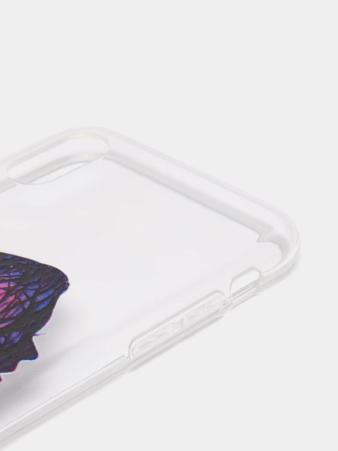 Фуксия чехол Apple iPhone X / Xs прозрачный силиконовый с рисунком