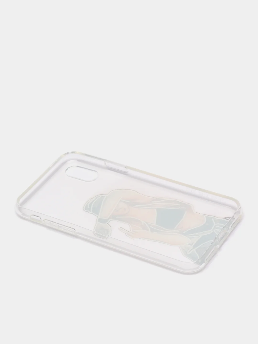 Хаки чехол Apple iPhone X / Xs прозрачный силиконовый с рисунком