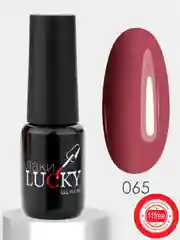 Гель лак, гель-лак для ногтей LuckyLak Fashion №065, 8g темно красный, ягодный подтон