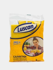Салфетки хозяйственные Luscan из вискозы, 30 х 25 см, 5 штук