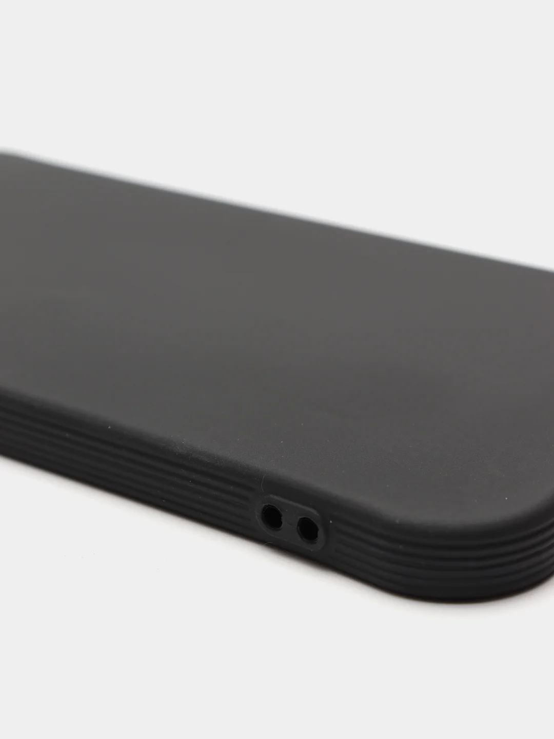 Черный cиликоновый чехол для iPhone 12/12 PRO 6.1 (2021)