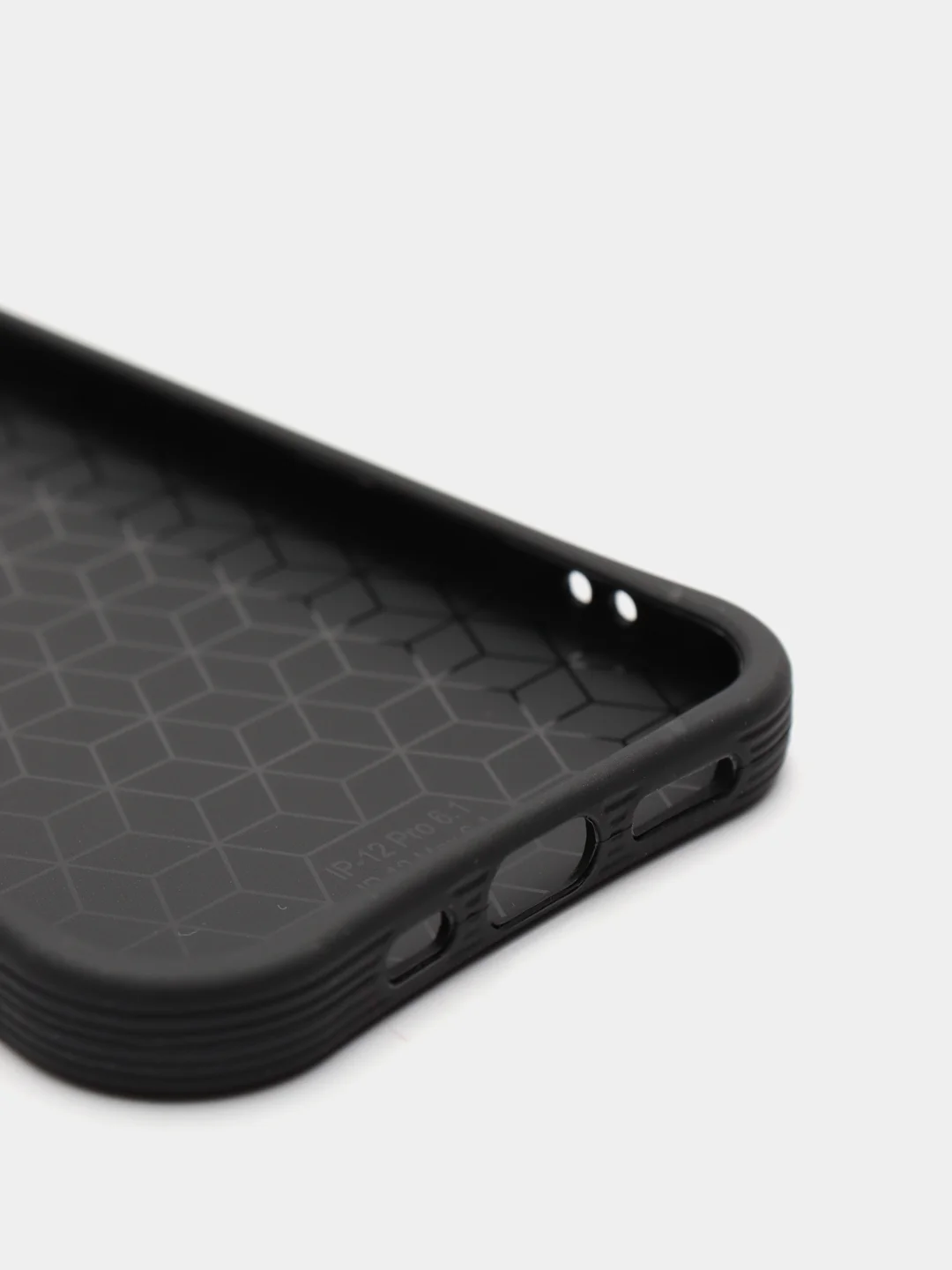 Черный cиликоновый чехол для iPhone 12/12 PRO 6.1 (2021)
