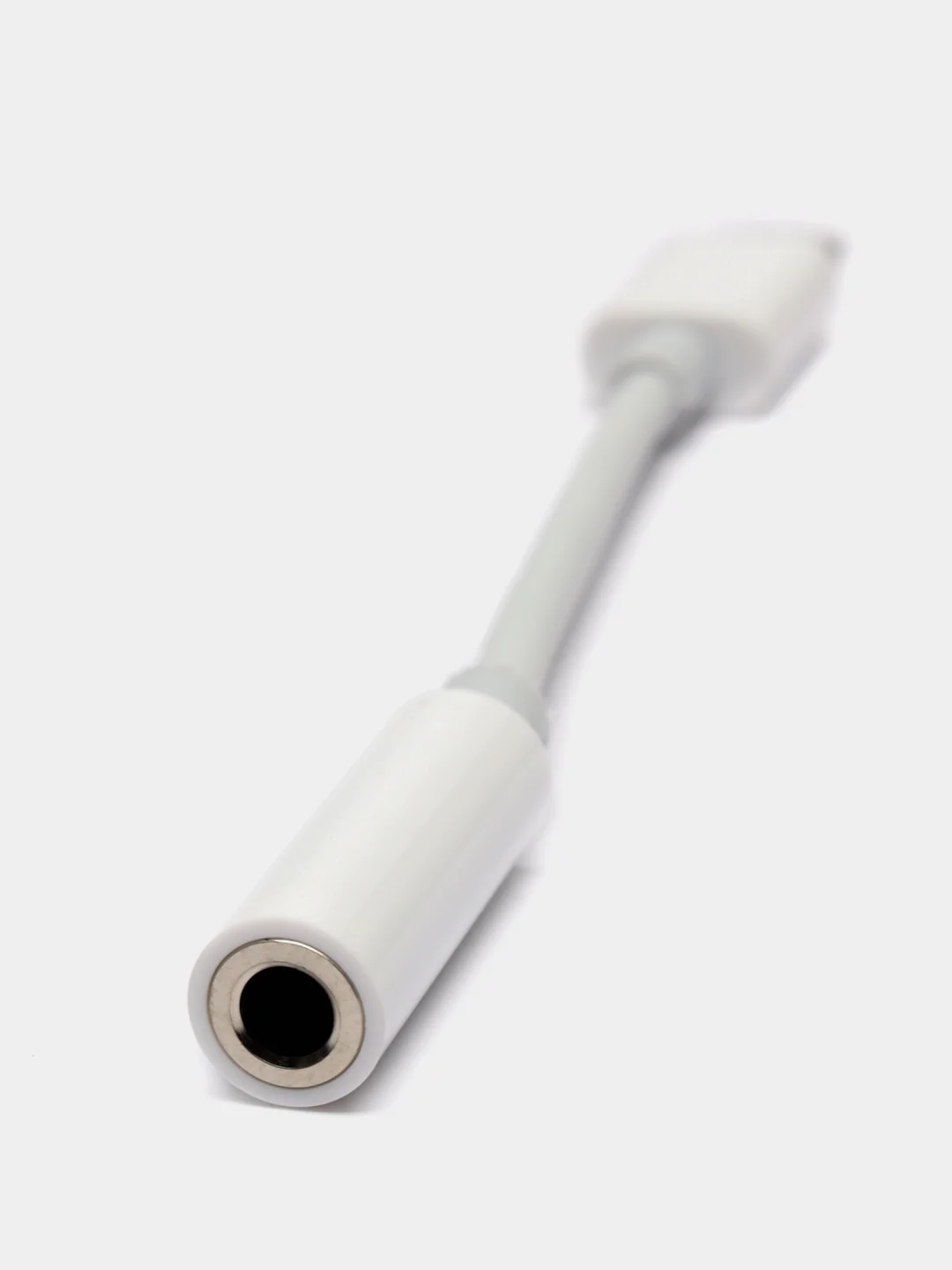 Белый адаптер аудио переходник (Type-C/3.5mm jack aux)
