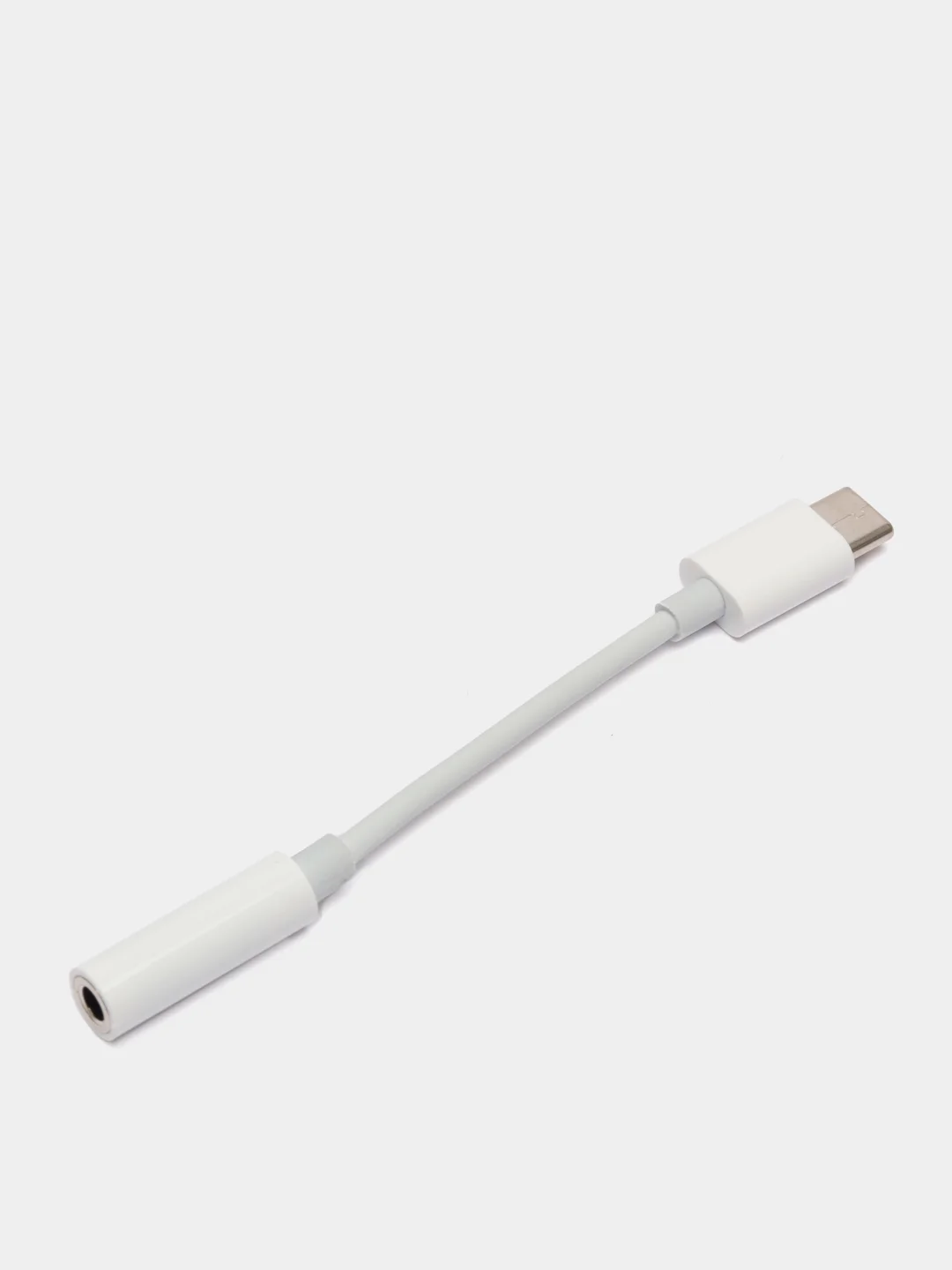Белый адаптер аудио переходник (Type-C/3.5mm jack aux)