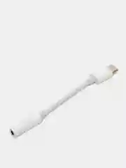 Белый адаптер аудио переходник (Type-C/3.5mm jack aux)