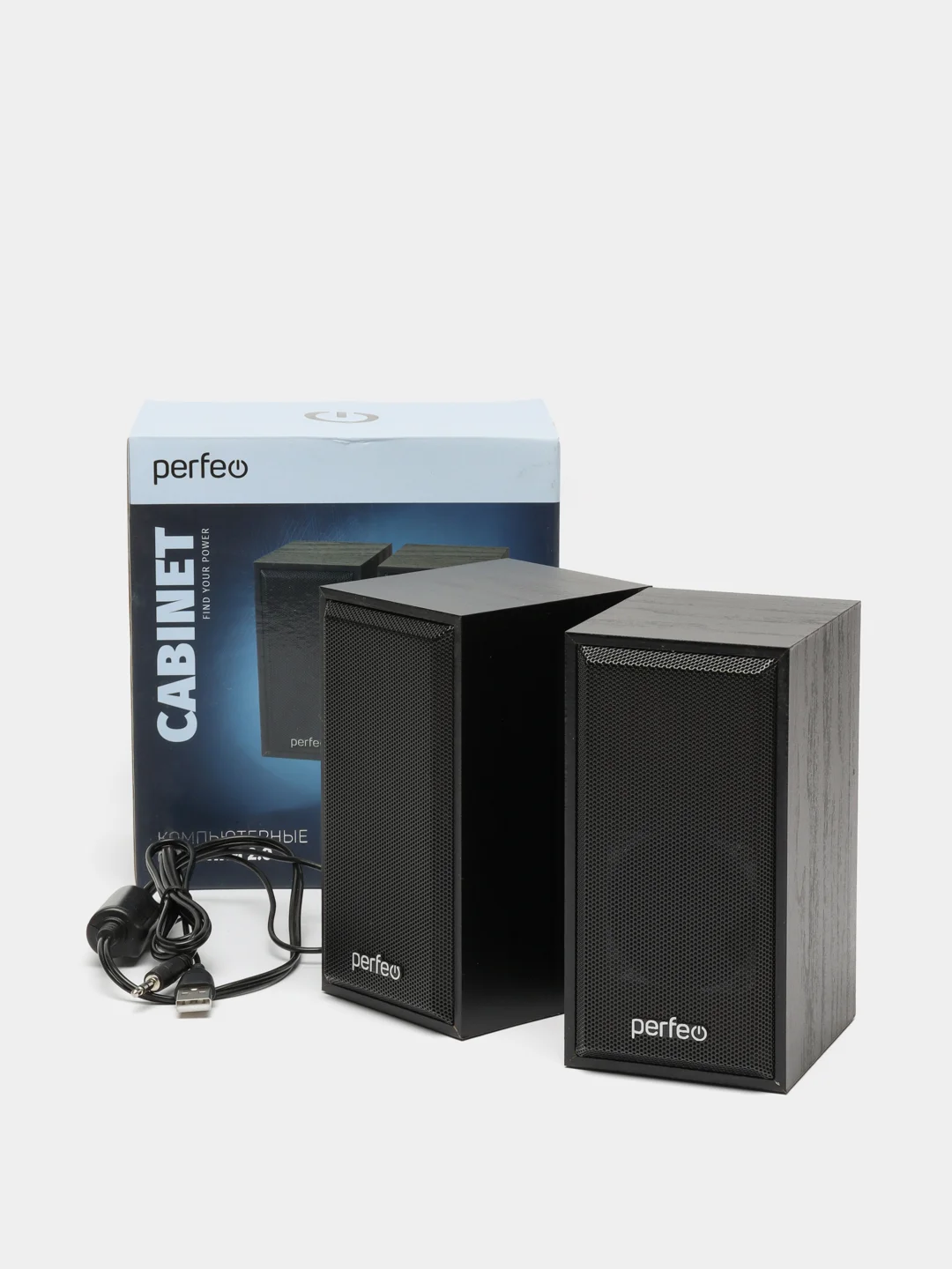 Черный компьютерные колонки Perfeo CABINET, для ноутбука и компьютера