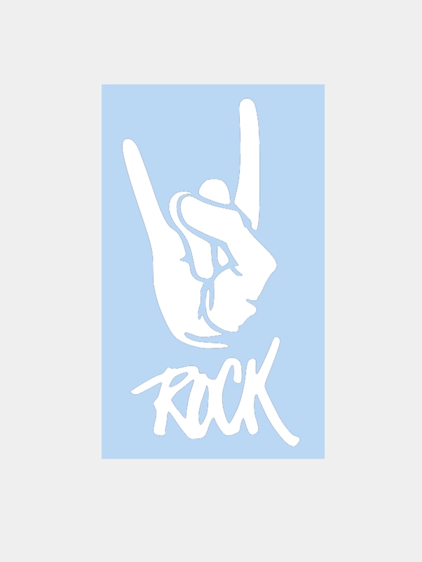 Наклейка на авто "ROCK", 20х10см