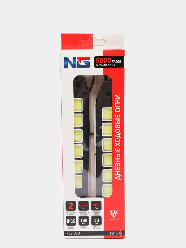 NEW GALAXY Дневные ходовые огни, LED 36шт, гибкий резин. корп., 180мм, 12V, белый, 2шт