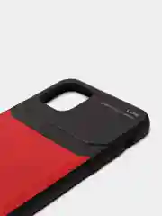 Красный чехол на айфон кожаный с глянцевым противоударным стеклом, для iPhone